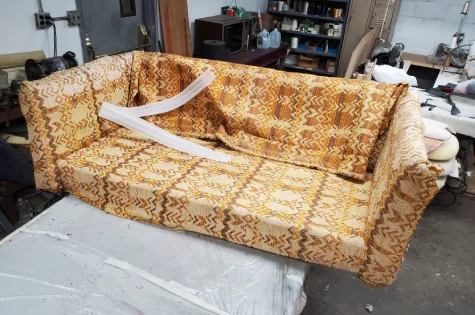 MCM Rosewood Sofa Reupholstery - Image 2